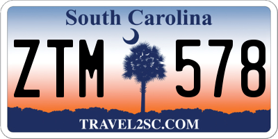 SC license plate ZTM578