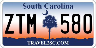 SC license plate ZTM580
