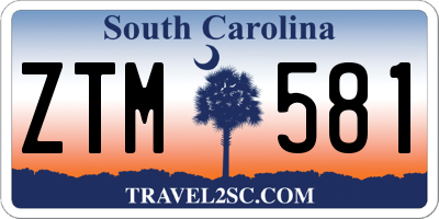 SC license plate ZTM581