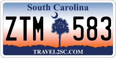 SC license plate ZTM583