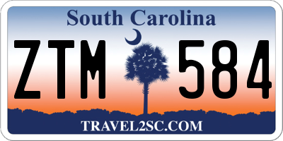 SC license plate ZTM584