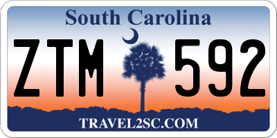 SC license plate ZTM592