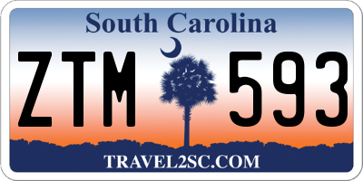SC license plate ZTM593