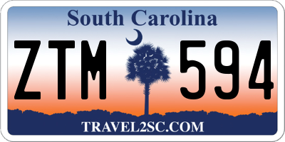 SC license plate ZTM594