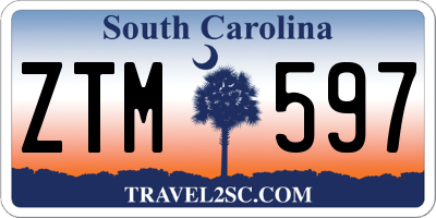 SC license plate ZTM597