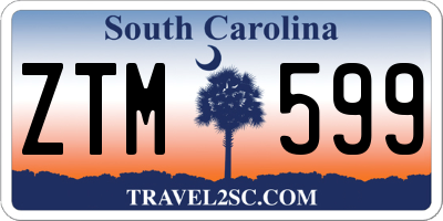 SC license plate ZTM599