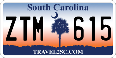 SC license plate ZTM615