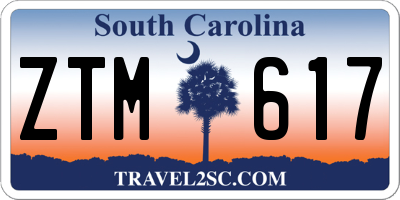 SC license plate ZTM617