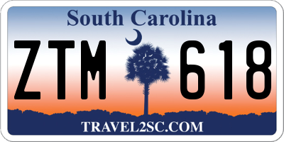 SC license plate ZTM618