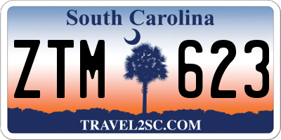 SC license plate ZTM623