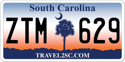 SC license plate ZTM629