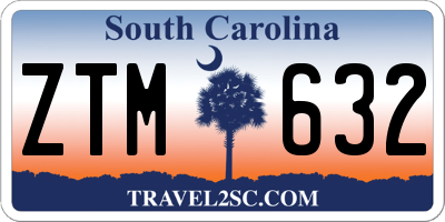 SC license plate ZTM632