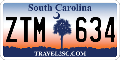 SC license plate ZTM634