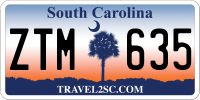SC license plate ZTM635