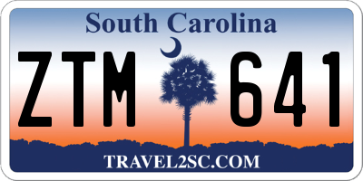 SC license plate ZTM641