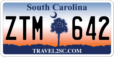 SC license plate ZTM642