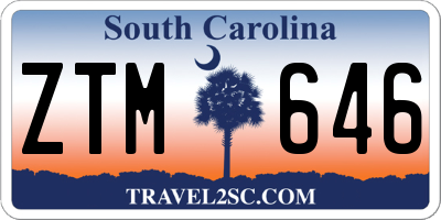SC license plate ZTM646