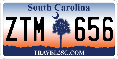 SC license plate ZTM656