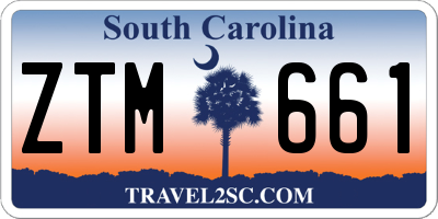SC license plate ZTM661