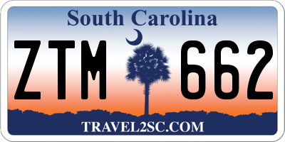 SC license plate ZTM662