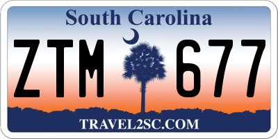 SC license plate ZTM677