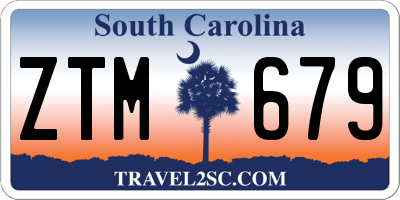 SC license plate ZTM679