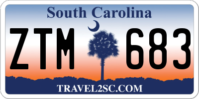 SC license plate ZTM683