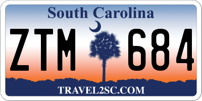 SC license plate ZTM684
