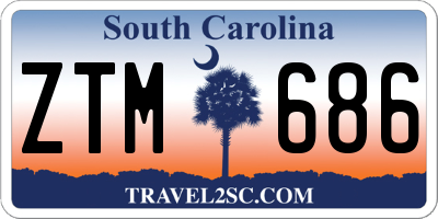 SC license plate ZTM686