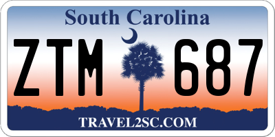 SC license plate ZTM687