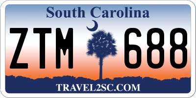 SC license plate ZTM688