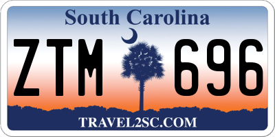 SC license plate ZTM696