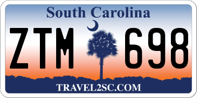 SC license plate ZTM698