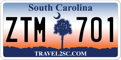 SC license plate ZTM701