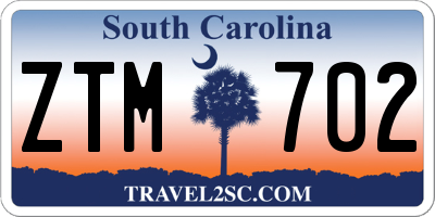 SC license plate ZTM702