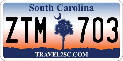 SC license plate ZTM703