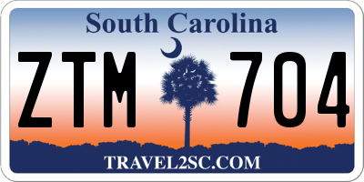 SC license plate ZTM704