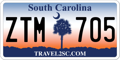 SC license plate ZTM705