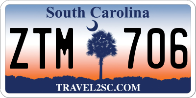 SC license plate ZTM706