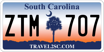 SC license plate ZTM707