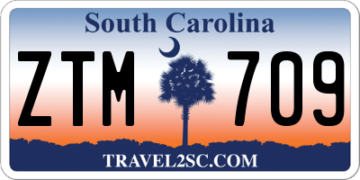 SC license plate ZTM709