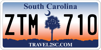 SC license plate ZTM710