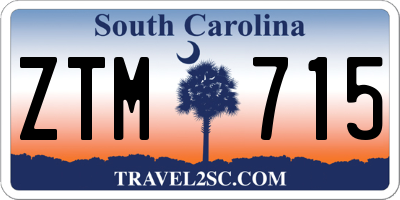 SC license plate ZTM715
