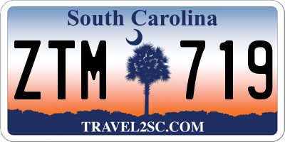 SC license plate ZTM719
