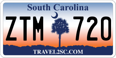 SC license plate ZTM720