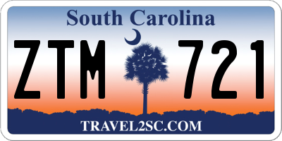 SC license plate ZTM721