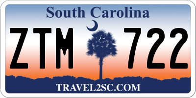 SC license plate ZTM722