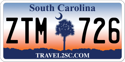 SC license plate ZTM726