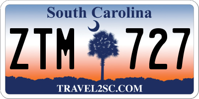 SC license plate ZTM727