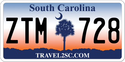 SC license plate ZTM728